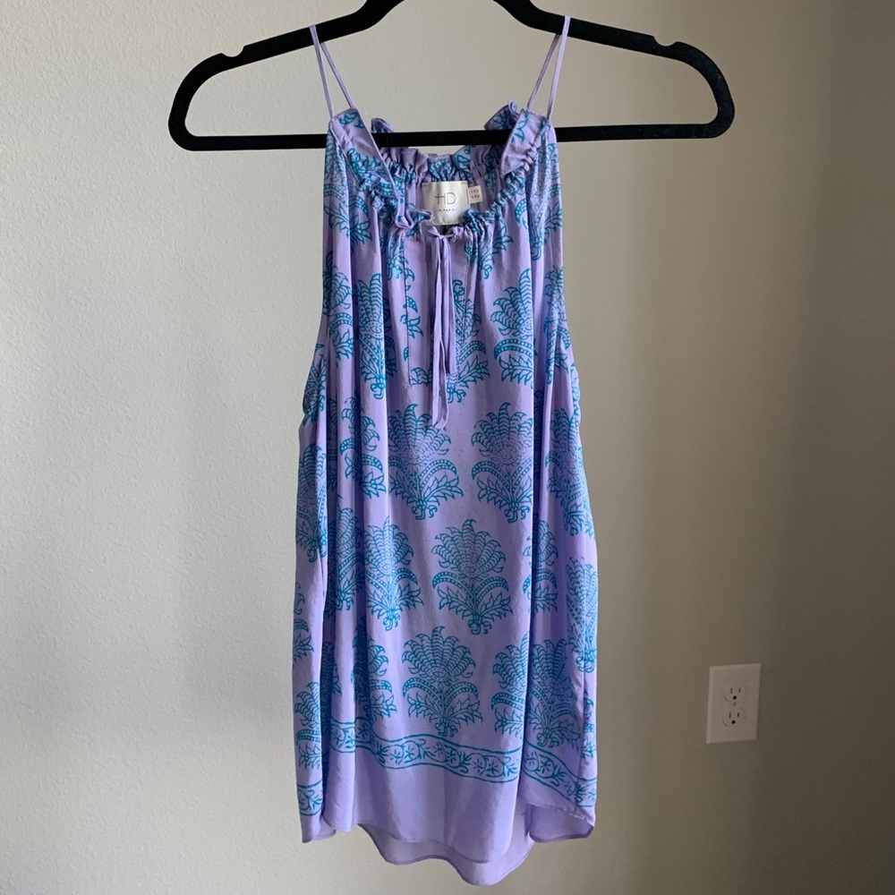 Anthropologie Tie Front Halter Blouse Women’s 10